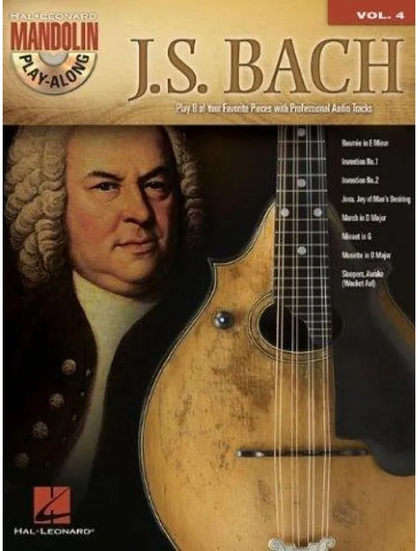 Oblíbený Mandolin Play-Along 4 J.S. Bach (noty, tabulatury na mandolínu) (+audio)