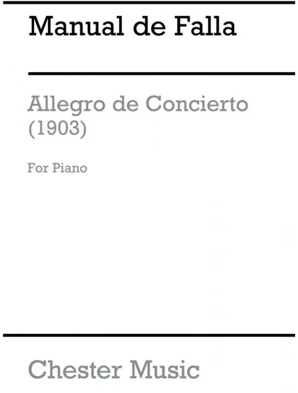 Cenový Hit Manuel de Falla Allegro De Concierto 1903 (noty na klavír)