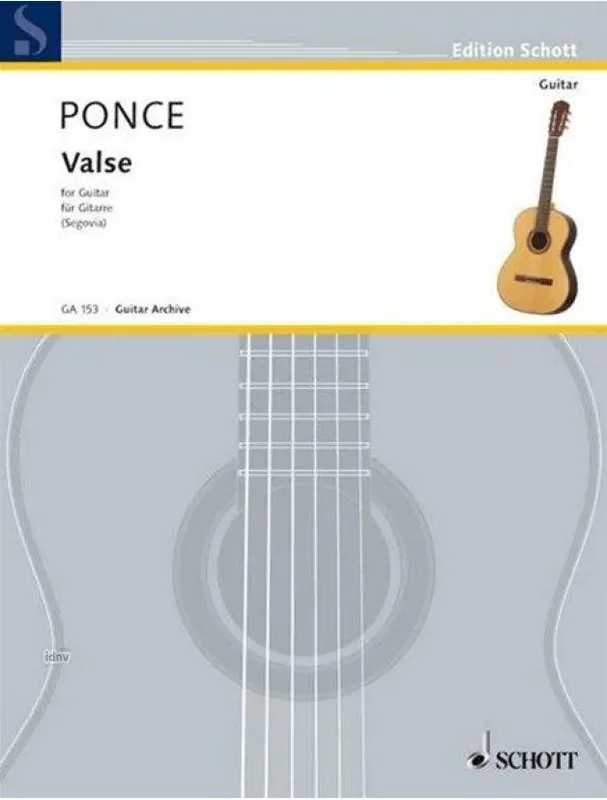 Originální Manuel Maria Ponce Valse (noty na kytaru)