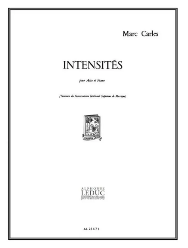 Výhodná Nabídka Marc Carles Intensites (noty na violu, klavír)