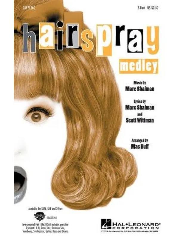 Nová Kolekce Marc Shaiman Hairspray Medley (2-Part) (noty pro dvojhlasý sborový zpěv, klavír) - SADA 5 ks