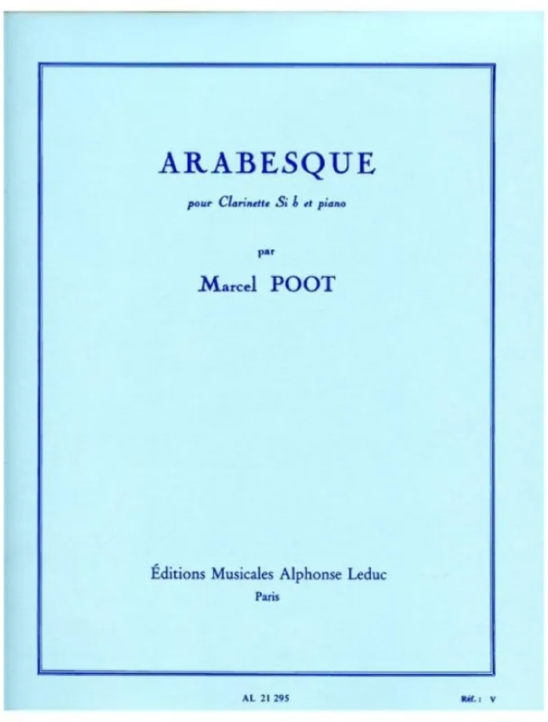 Marcel Poot Arabesque (noty na klarinet, klavír) Hit Sezóny