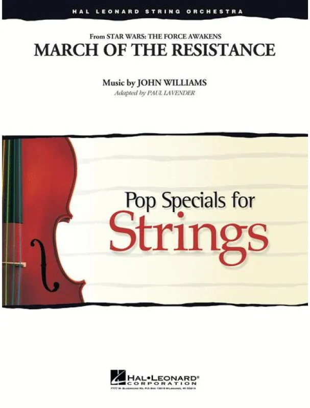 Finální Výprodej March of the Resistance from Star Wars The Force Awakens (noty pro smyčcový orchestr, party, partitura)