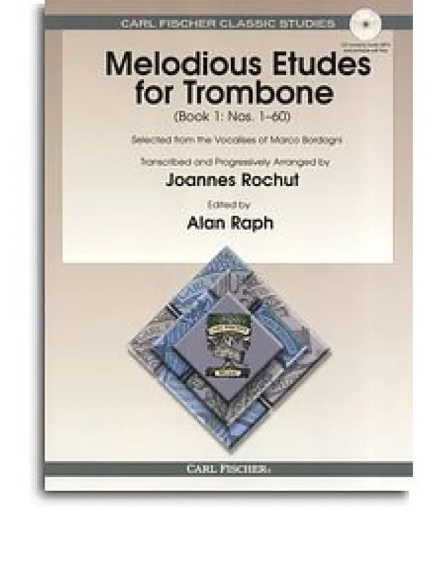 Marco Bordogni Melodious Etudes For Trombone - Book 1 (noty, pozoun) (+audio) Rychlé Dodání