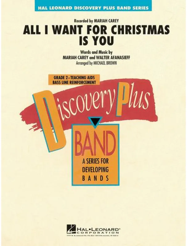 Mariah Carey All I Want for Christmas Is You (snadné noty pro koncertní orchestr, party, partitura) Oblíbený