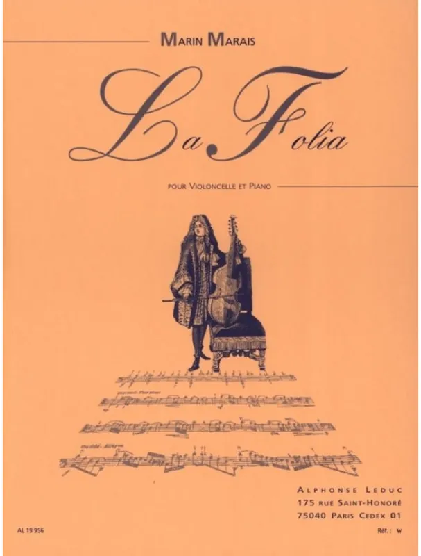 Originální Marin Marais La folia (noty na violoncello, klavír)