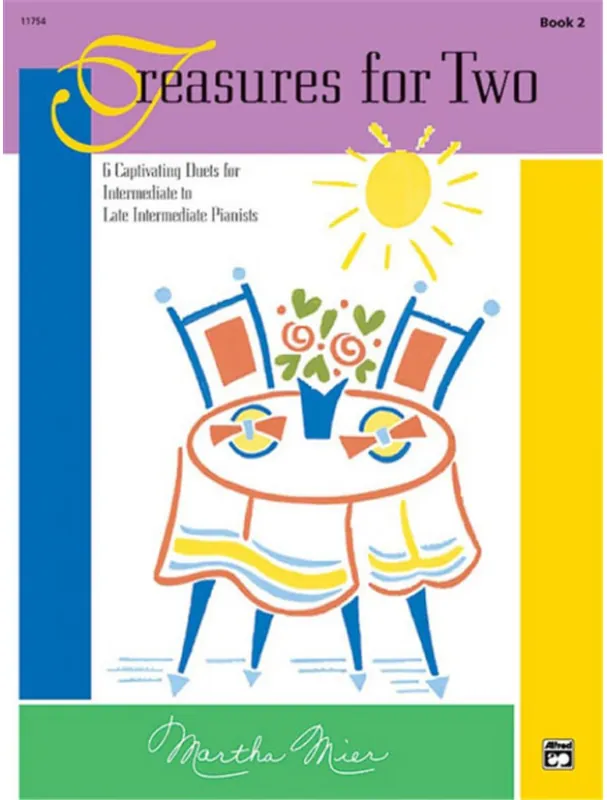 Martha Mier Treasures For Two 2 (noty na čtyřruční klavír) Sezónní Sleva