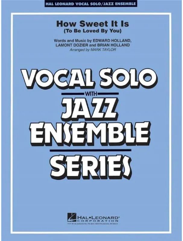 Marvin Gaye How Sweet It Is - To Be Loved by You (noty pro jazzový orchestr+zpěv, party, partitura) Kup Teď