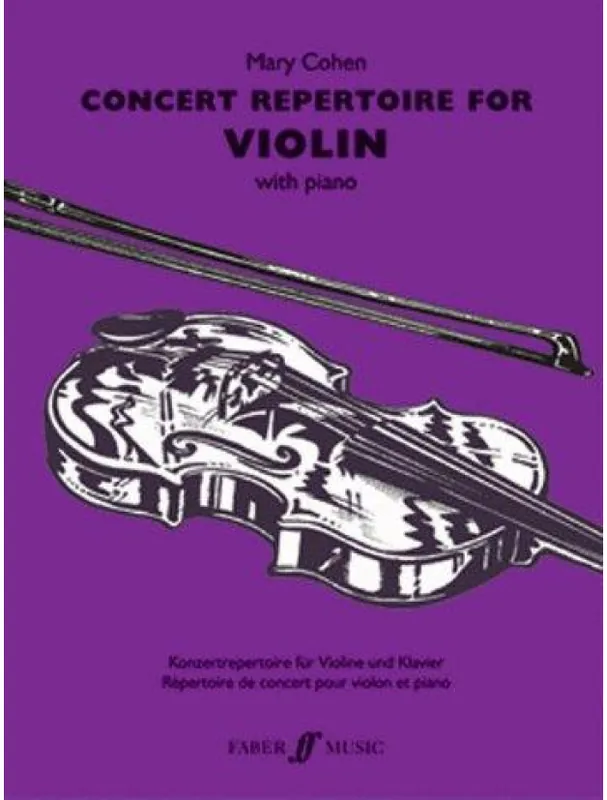 Nejlepší Volba Mary Cohen Concert Repertoire For Violin (noty na housle, klavír)