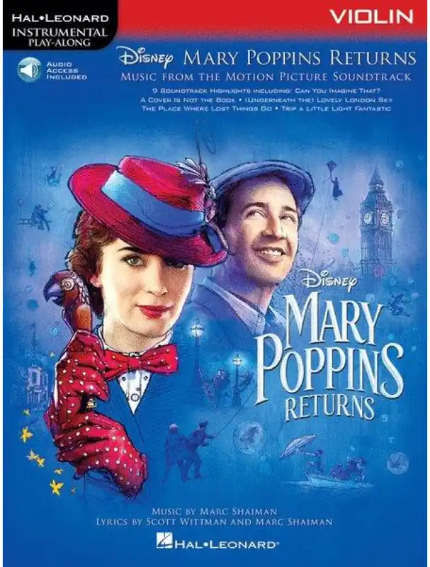 Mary Poppins Returns (noty na housle) (+audio) Nejprodávanější