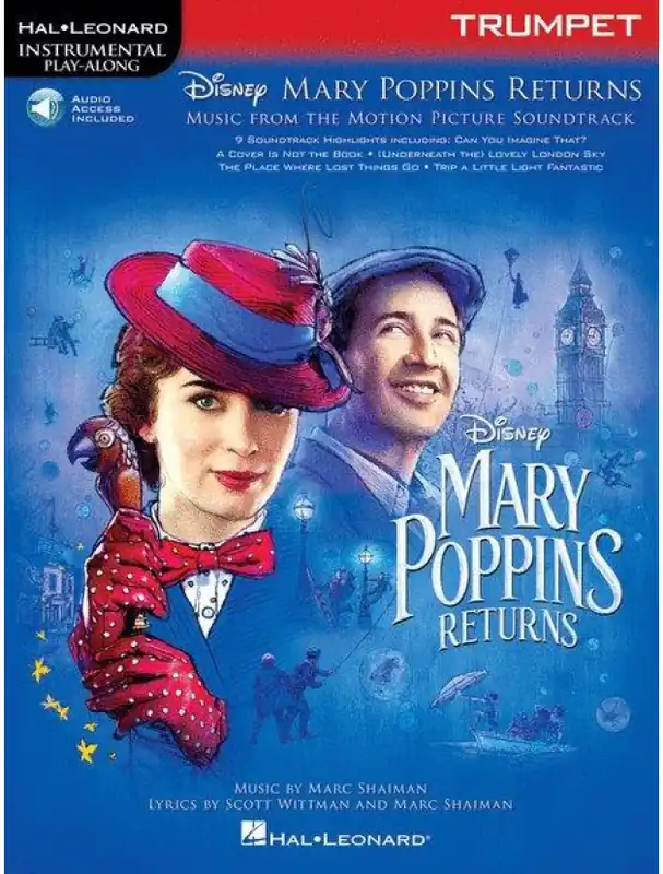 Mary Poppins Returns (noty na trubku) (+audio) Autentický
