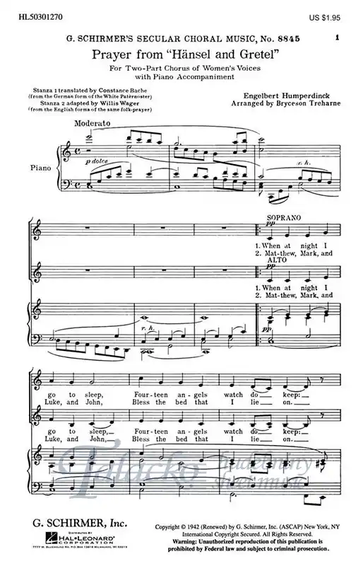 Sezónní Sleva Prayer from Hansel and Gretel (SA)