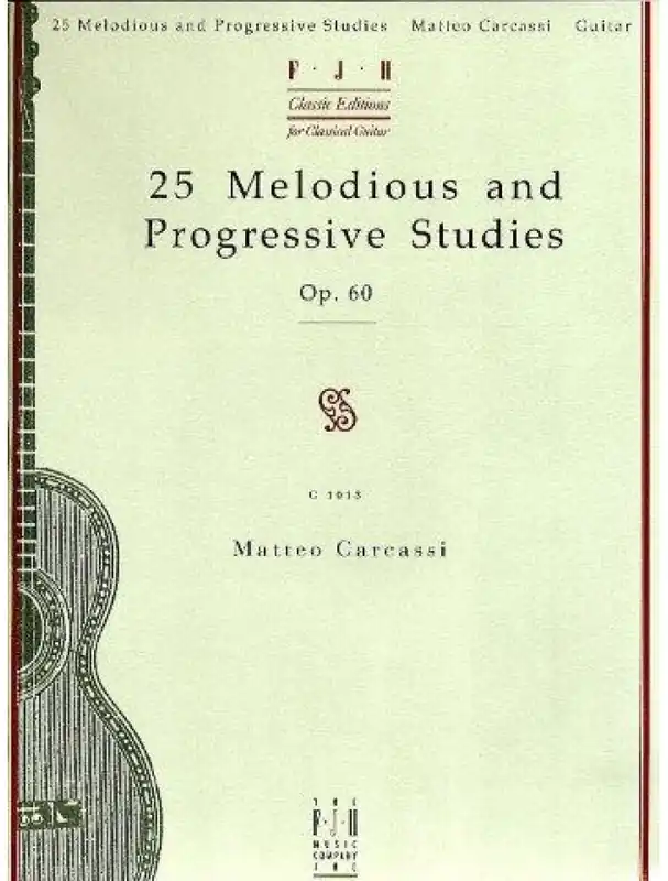 Matteo Carcassi 25 Melodious And Progressive Studies Op.60 (noty na kytaru) Nejlepší Cena