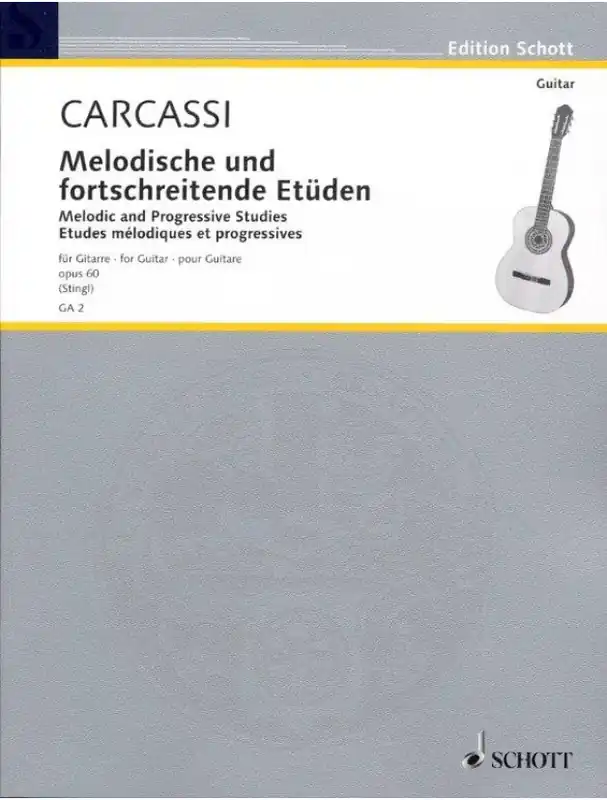 Nejprodávanější Matteo Carcassi Melodic & Progressive Studies Op.60 (noty na kytaru)