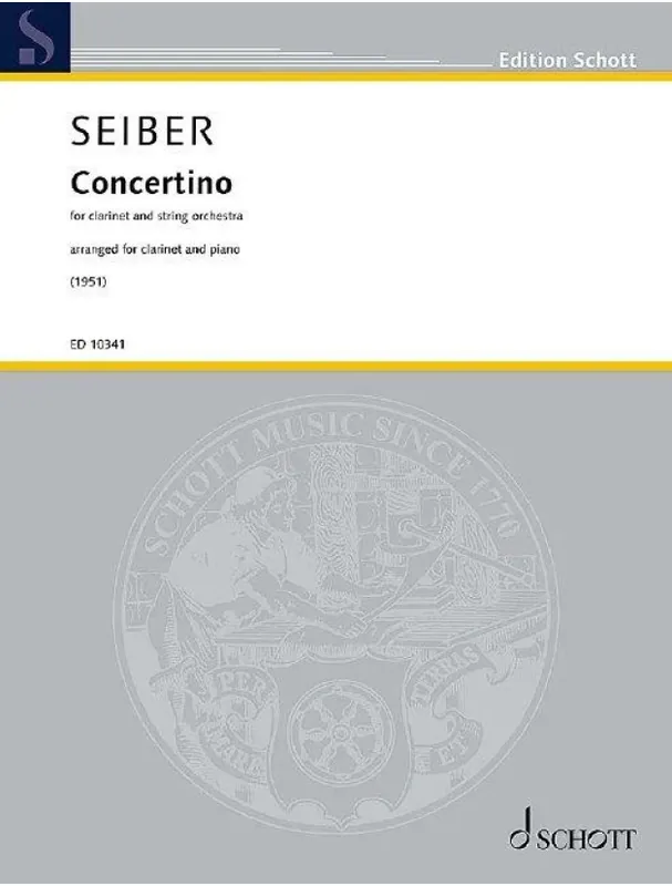 Matyas Seiber Concertino (noty na klarinet, klavír) Víkendová Akce