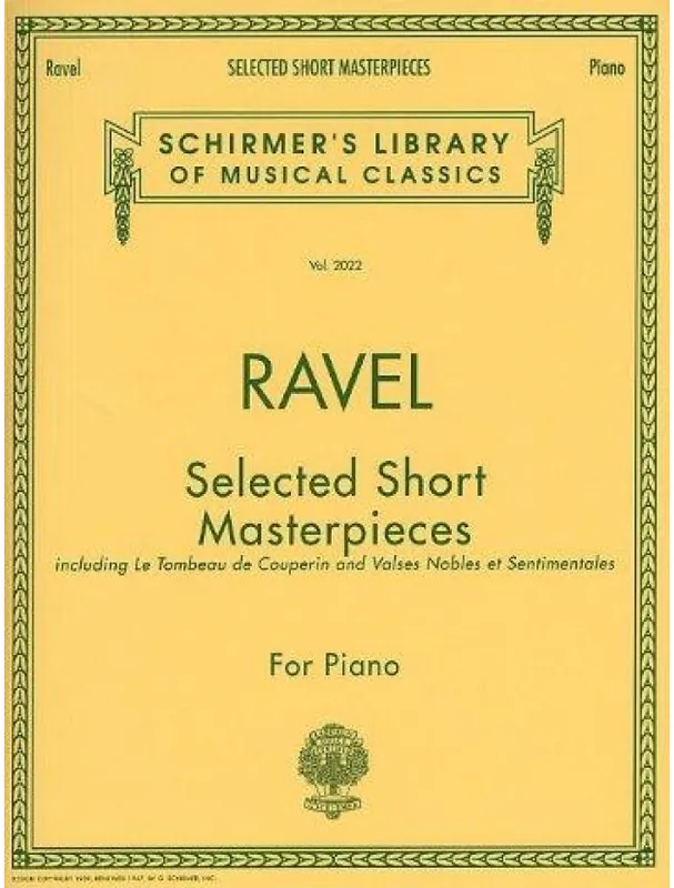 Cenový Hit Maurice Ravel Selected Short Masterpieces (noty na sólo klavír)