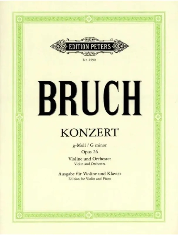 Max Bruch Concerto G minor op. 26 (noty na housle, klavír) Cenově Výhodný