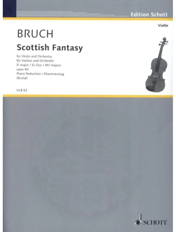 Max Bruch Scottish Fantasy Eb Major op. 46 (noty na housle, klavír) Super Cena
