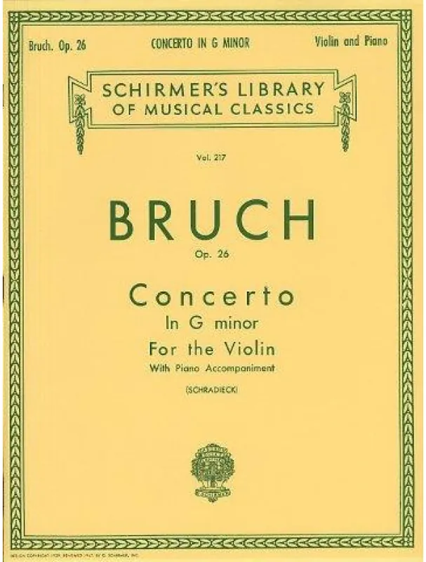 Akční Nabídka Max Bruch Violin Concerto No.1 In G Minor Op.26 (noty na housle, klavír)