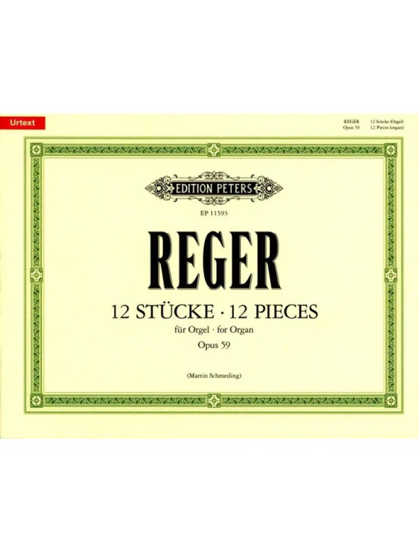 Max Reger 12 Pieces Op. 59 (noty na varhany) Vysoce Kvalitní