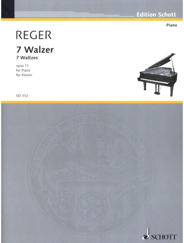 Max Reger 7 Waltzes Opus 11 (noty na klavír) Přímo Od Výrobce