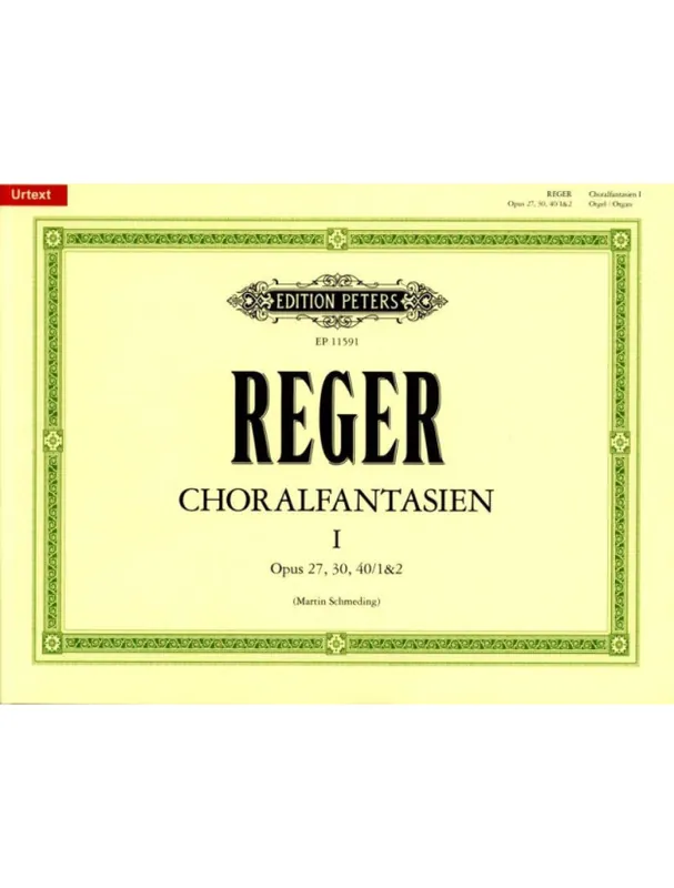 Max Reger Choralfantasien 1 (noty na varhany) Vysoce Kvalitní