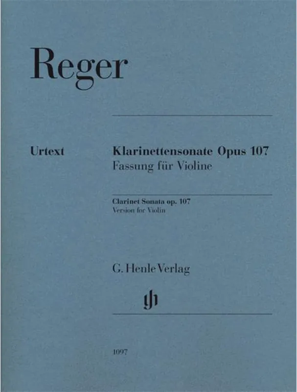 Max Reger Clarinet Sonata, Op. 107 (noty na housle, klavír) Odeslání Ihned