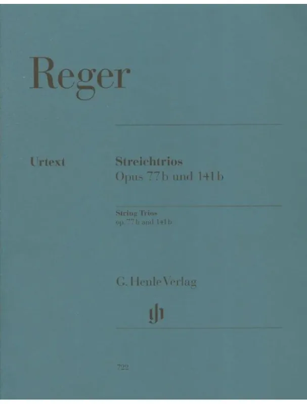 Max Reger String Trios A minor op. 77b and D minor op. 141b (noty pro smyčcové trio, party) Rychlé Dodání