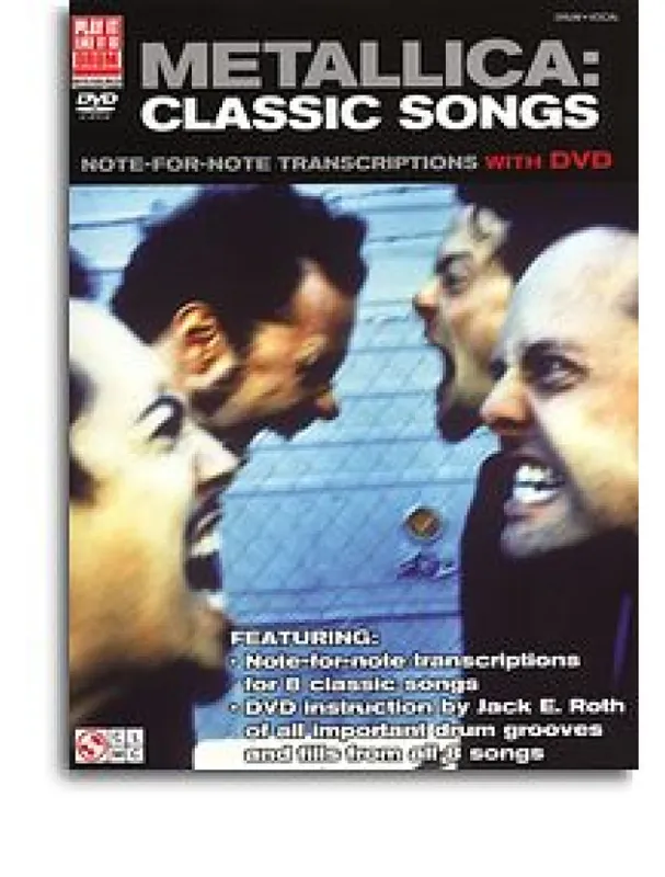 Kup Teď Metallica Classic Songs - Drums (noty, bicí) (+DVD výuka)