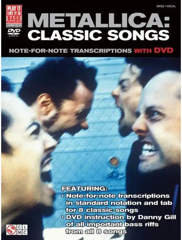 Poslední Šance Metallica Classic Songs for Bass (noty, tabulatury na baskytaru) (+DVD)