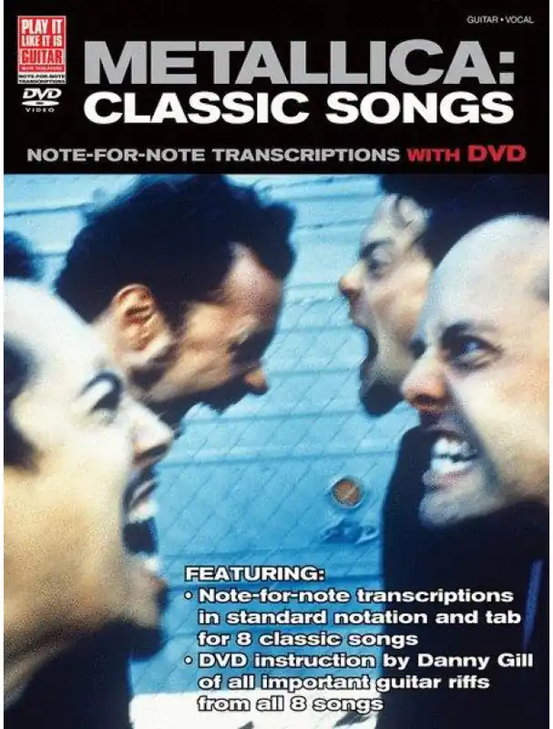 Časově Omezené Metallica Classic Songs For Guitar (noty, tabulatury na kytaru) (+DVD)