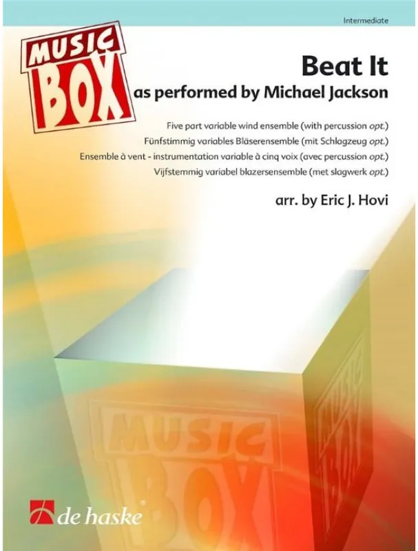 Michael Jackson Beat it (noty pro 5-členný flexibilní orchestr, perkuse, party, partitura) Značkový