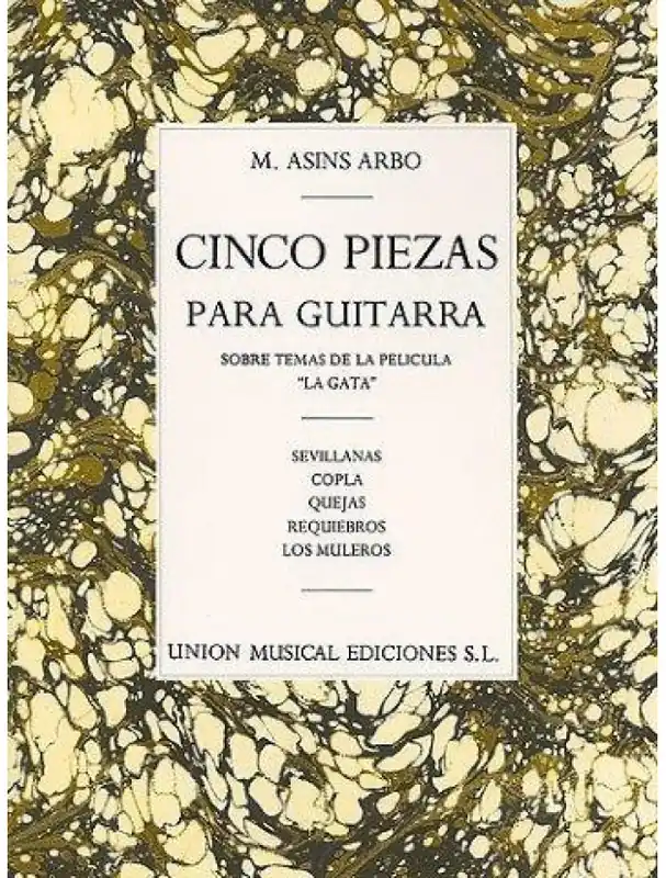 Zlevněný Miguel Asins Arbo Cinco Piezas Para Guitarra (5 Pieces For Guitar) (noty na kytaru)