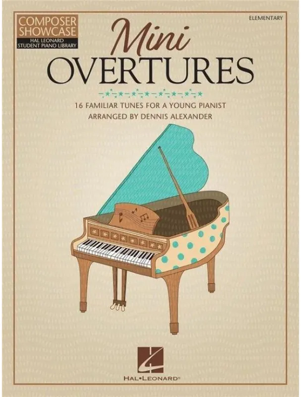 Autentický Mini Overtures 16 Familiar Tunes for the Young Pianist (noty na klavír)