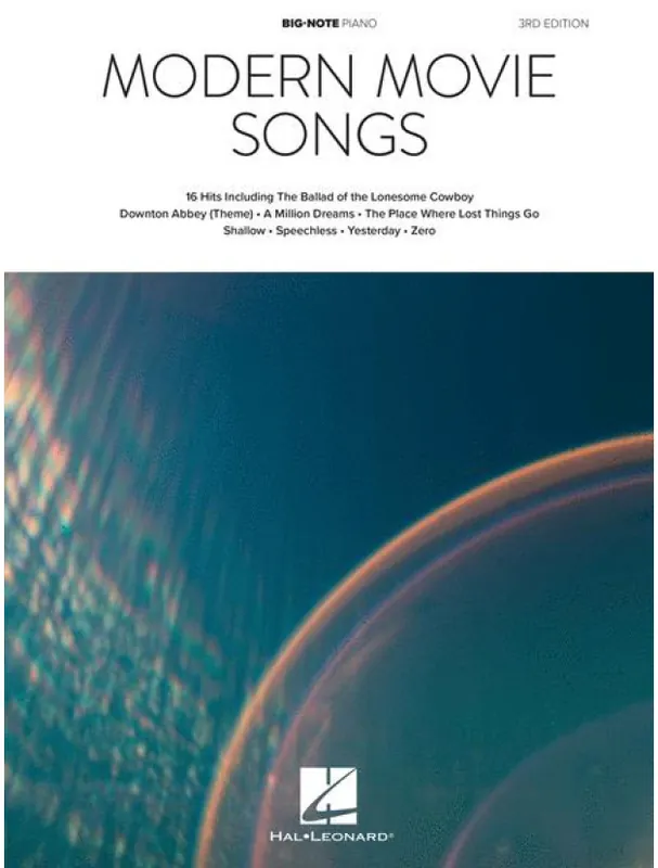 Nejlepší Cena Modern Movie Songs - 3rd Edition (velké noty na snadný klavír)