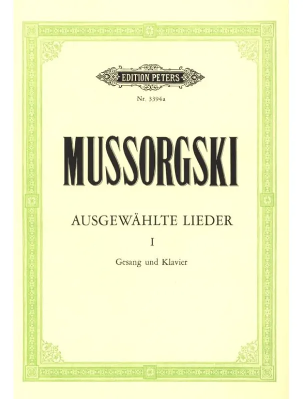 Omezená Nabídka Modest Musorgskij Selected Songs Vol. 1 (noty na zpěv, klavír)