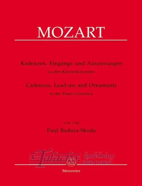 Cadenzas, Lead-ins and Ornaments to the Mozarts Piano Concertos Omezená Nabídka