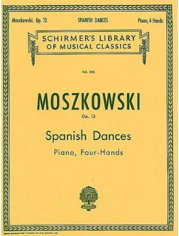 Jen Po Omezenou Doba Moritz Moszkowski Five Spanish Dances Op.12 (Piano Duet) (noty na čtyřruční klavír)