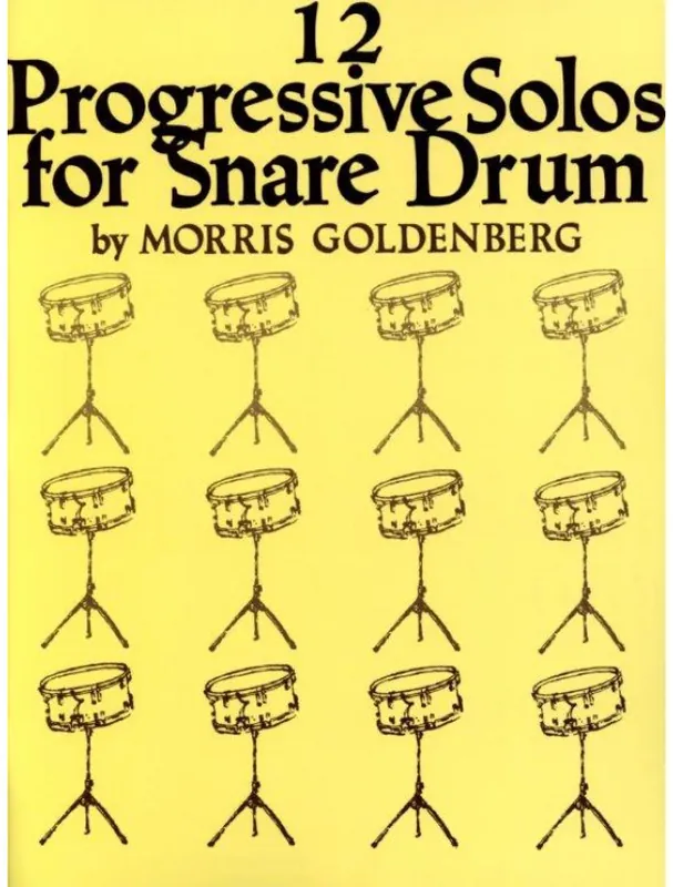 Levný Morris Goldenberg 12 Progressive Solos for Snare Drum (noty na malý buben)