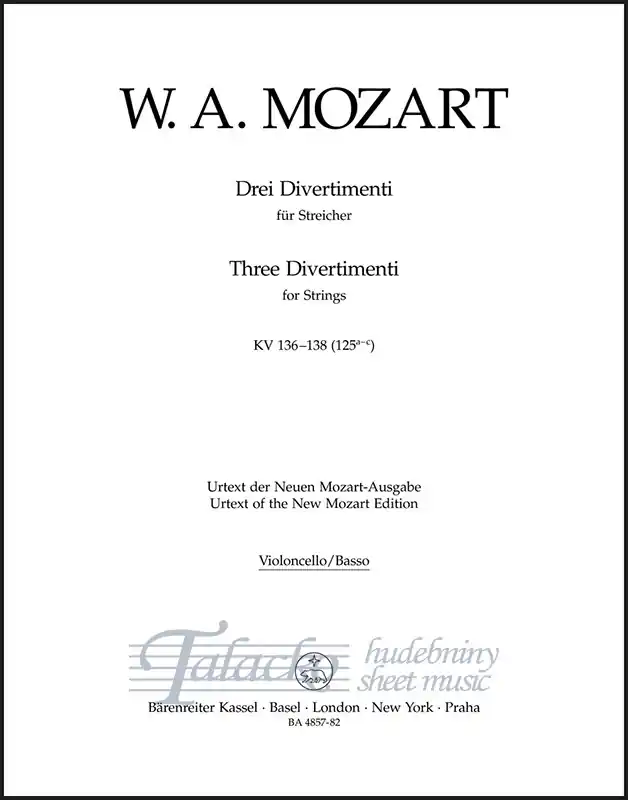 Drei Divertimenti for strings part violoncello Akční Nabídka