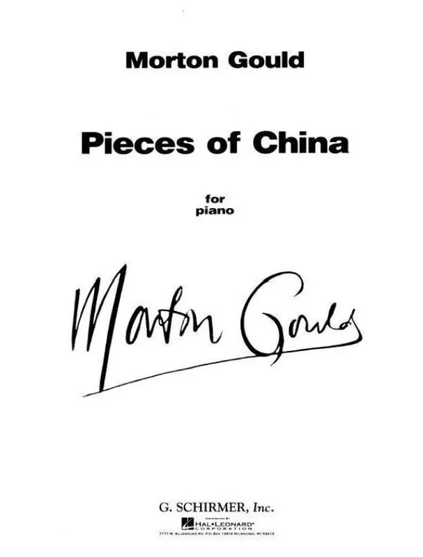 Nakupujte Hned Morton Gould Pieces Of China (noty na sólo klavír)