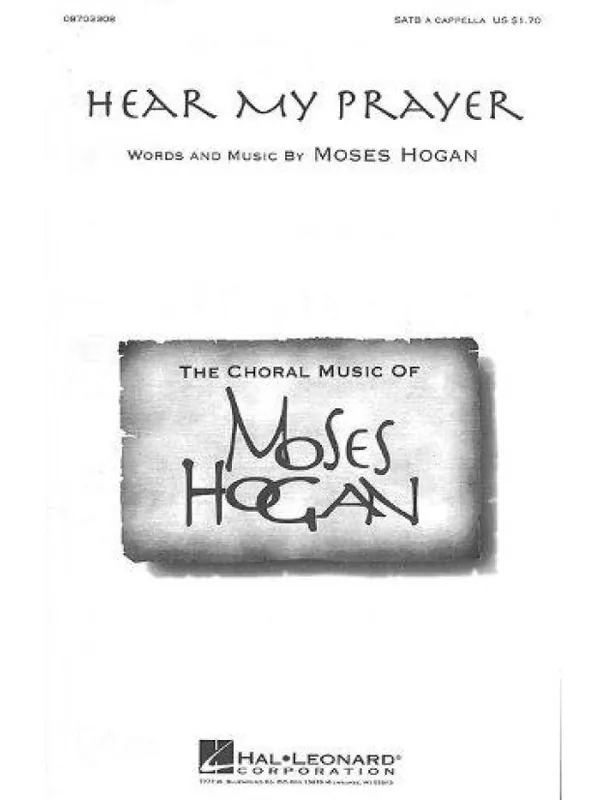 Hit Sezóny Moses Hogan Hear My Prayer (noty na zpěv) - SADA 5 ks