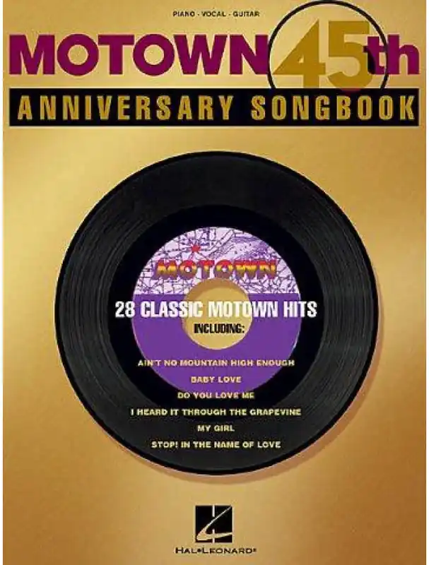 Ihned K Objednání Motown 45th Anniversary Songbook (noty na klavír, zpěv, akordy na kytaru)