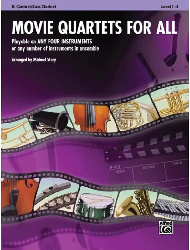 Přímo Od Výrobce Movie Quartets for All (noty na Bb klarinet, basklarinet)