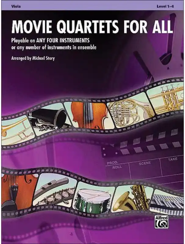 Nejlepší Volba Movie Quartets for All (noty na violu)