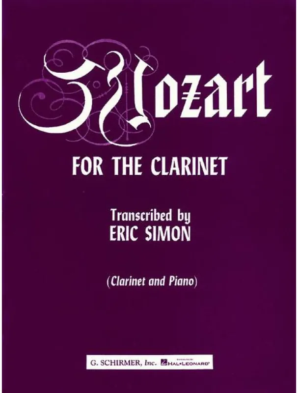 Nejlepší Volba Mozart for the Clarinet (noty na klarinet, klavír)