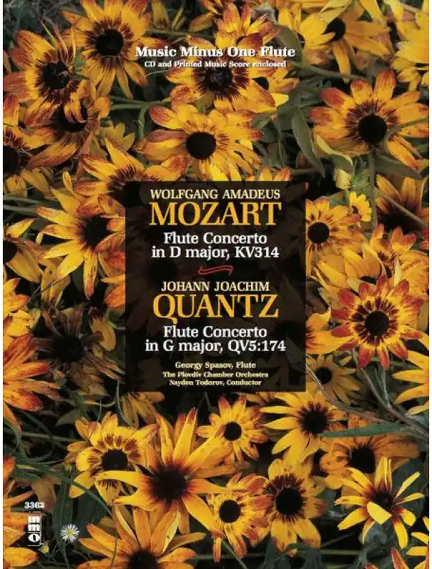 Mozart Flute Concerto No. 2 in D Major, K. 314 & Quantz Flute Concerto in G Major (noty na příčnou flétnu) (+audio) Aktuální