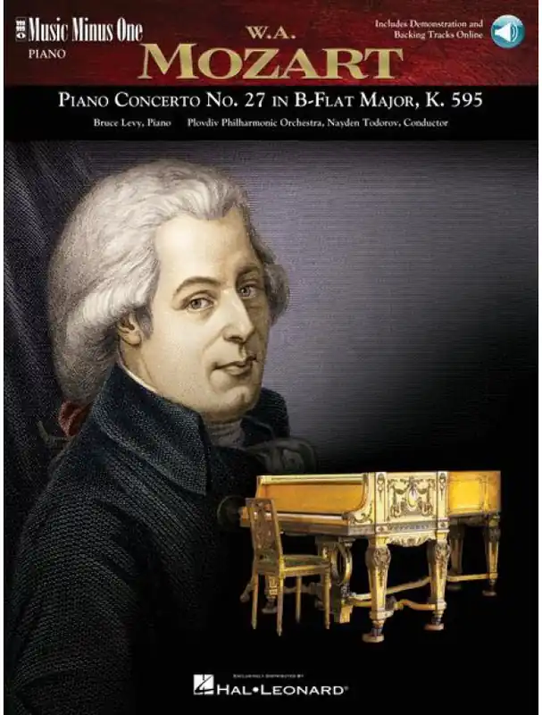 Mozart Piano Concerto No. 27 in B-flat Major, KV595 (noty na klavír) (+audio) Značkový