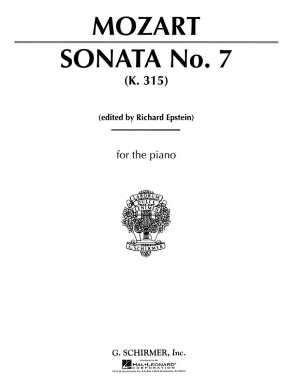 Ověřený Mozart Sonata No. 7 in Bb Major K333 (noty na klavír)