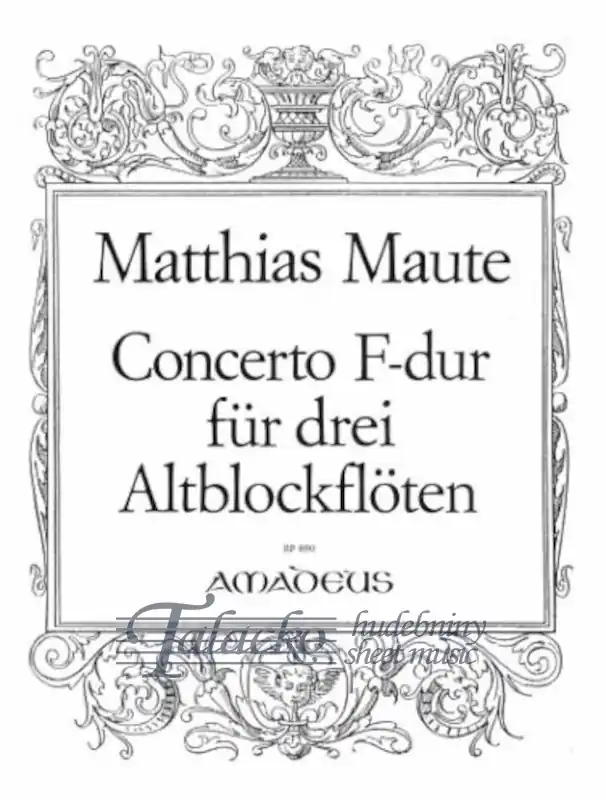 Zlevněný Concerto F-dur fur drei altblockfloten